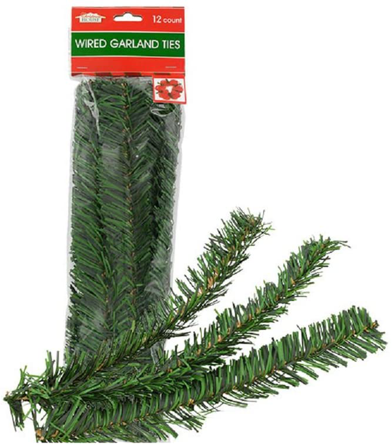 Holiday Garland Flexible Ties 12 Count Packs
