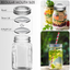 16 Oz Mason Jars, Budiwati 12 Packs Regular Mouth Glass Mason Jars with Airtight&Straw Lids Clear Canning Jar with Measurement Marks for Storing, Canning, Organizing -12 Pcs Labels and Hemp Rope