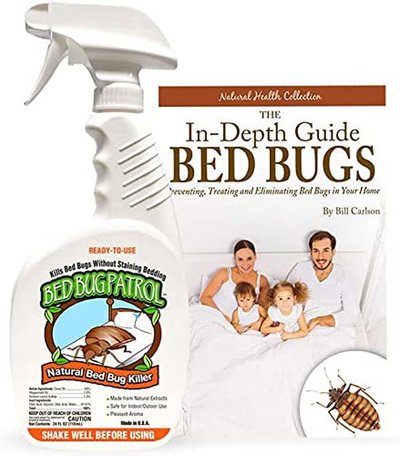 Bed Bug Patrol Bed Bug Killer Spray Treatment, 24oz Kills Bed Bugs on Contact with Residual Protection, Natural & Non-Toxic, Child & Pet Safe. Recommended for Home, Mattresses & Furniture.