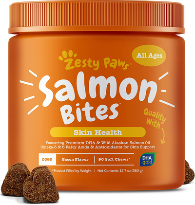 Salmon Fish Oil Omega 3 for Dogs Wild Alaskan Salmon Oil Anti Itch Skin & Coat + Allergy Support - Hip & Joint + Arthritis Dog Supplement + EPA & DHA