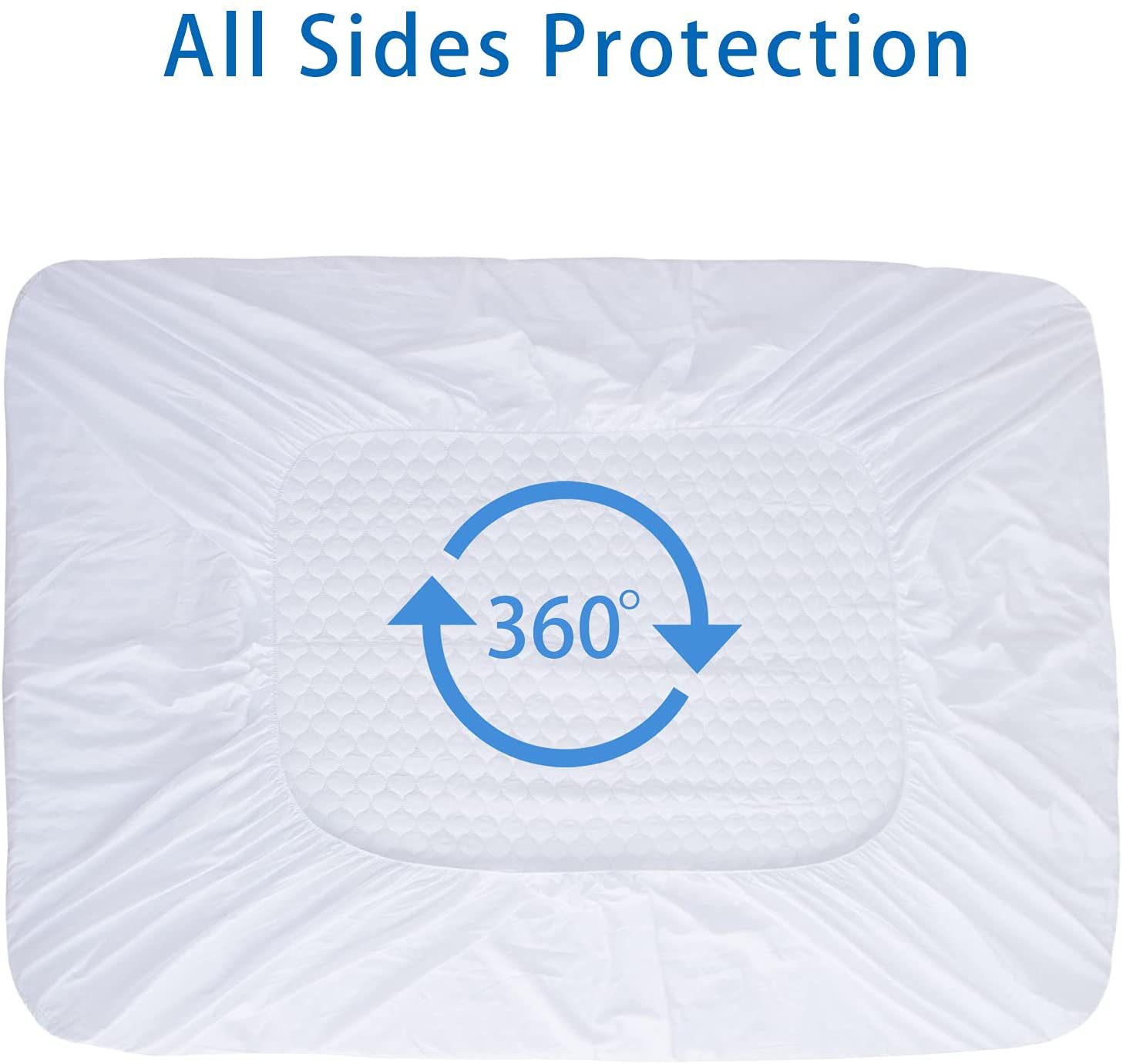 Waterproof Mattress Pad Twin Size, Breathable Mattress Cover Noiseless Mattress Topper Protector Quilted Fitted Up to 21" Deep, 39x75 Inches