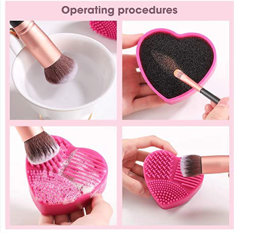 BS-MALL Makeup Brushes Stand up Premium Synthetic Foundation Powder Concealers Eye Shadows Makeup 14 Pcs Brush Set,With Makeup Sponge and Cleaner