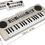 37 Keys Kids Piano Electric Keyboard Starter Music Keyboard Electric Piano Musical Instrument with Microphone(Silver)