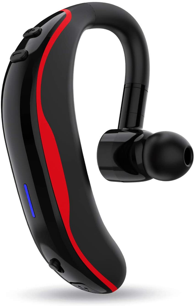 Bluetooth Headset V5.0 Wireless Bluetooth Earpiece 18 Hrs Talktime 200 Hours Standby Time, Fit Your Both Ear, Handsfree Headset with Noise Cancelling Mic, Compatible with Iphone and Android