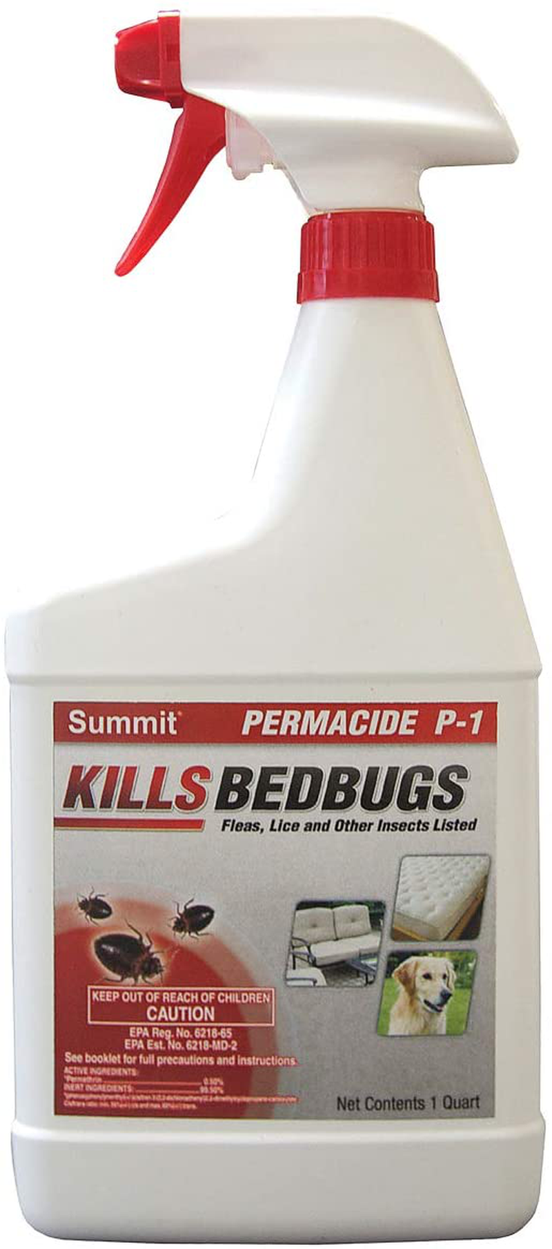 Summit 014-12 Permacide P-1 Bedbug Killer Ready-to-Use, 1-Quart