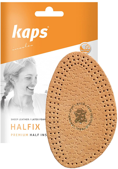 Kaps Halfix Half Insoles - Comfortable Premium Tan Leather & Latex