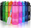 ZORRI Sports Water Bottle, 400/500/700ml/1L, BPA Free Leak Proof Tritan Lightweight Bottles for Outdoors,Camping,Cycling,Fitness,Gym,Yoga- Kids/Adults Drink Bottles with Filter, Lockable Pop Open Lid