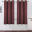 LEMOMO Burgundy Red Thermal Blackout Curtains/38 x 63 Inch/Set of 2 Panels Room Darkening Curtains for Bedroom