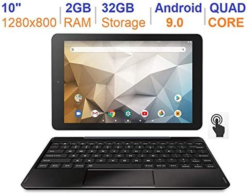 RCA Atlas 10 Pro (RCT6B06P23H) 10 Inch Android 9 Tablet with Keyboard Black (Renewed)