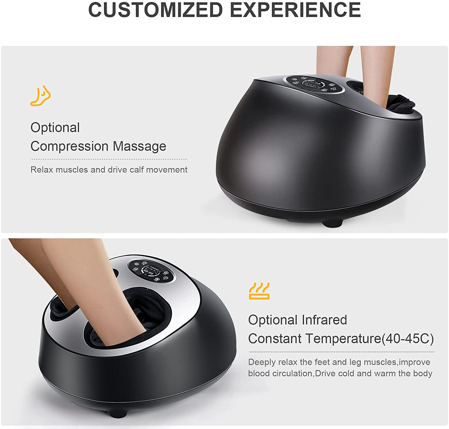 Christmas Gifts Foot Massager Machine with Heat for Plantar Fasciitis and Foot Pain Relief, Shiatsu Slabway Feet Massager for Neuropathy Pain and Circulation, Best Gifts for Mom/Dad/Women/Men