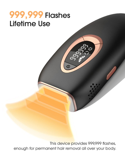 Hair Removal for Woman and Man,Ipl Hair Removal Device, Permanent Painless Hair Removal, Upgrade 999,999 Flashes for Lifetime to Use, At-Home Use for Facial ,Lips, Arms, Legs, Bikini, Back