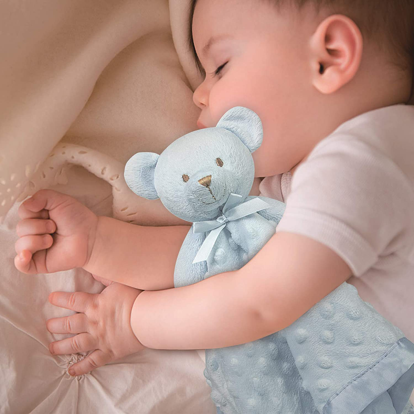 Pro Goleem Teddy Bear Lovey Baby Security Blanket Loveys for Babies Boy Unisex Soft 