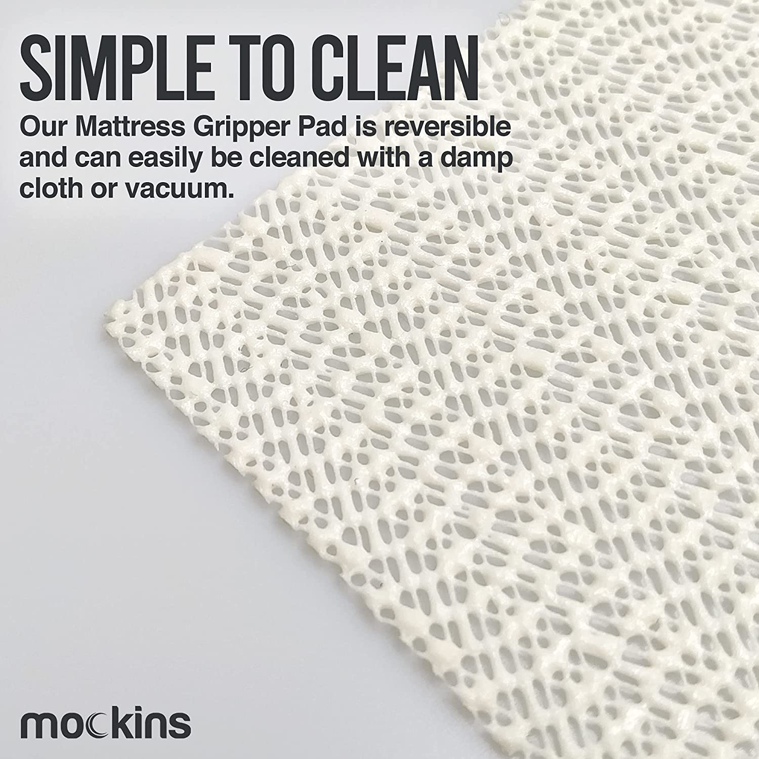 Mockins Full Size 48" x 72" Slip Resistant Mattress Pad | Prevents Mattress & Topper from Slipping & Sliding | Strong & Durable Gripper Pad | Multi-Purpose & Customizable…