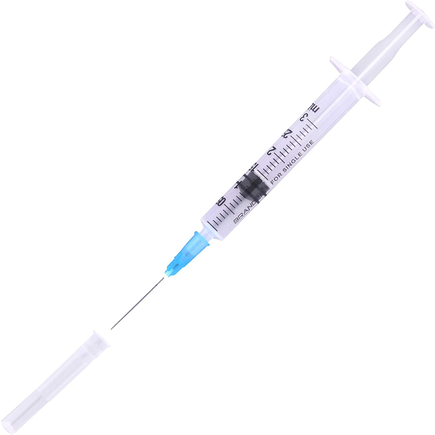 Brandzig 3ml Syringe with Needle  - 23G, 1" Needle (100-Pack)