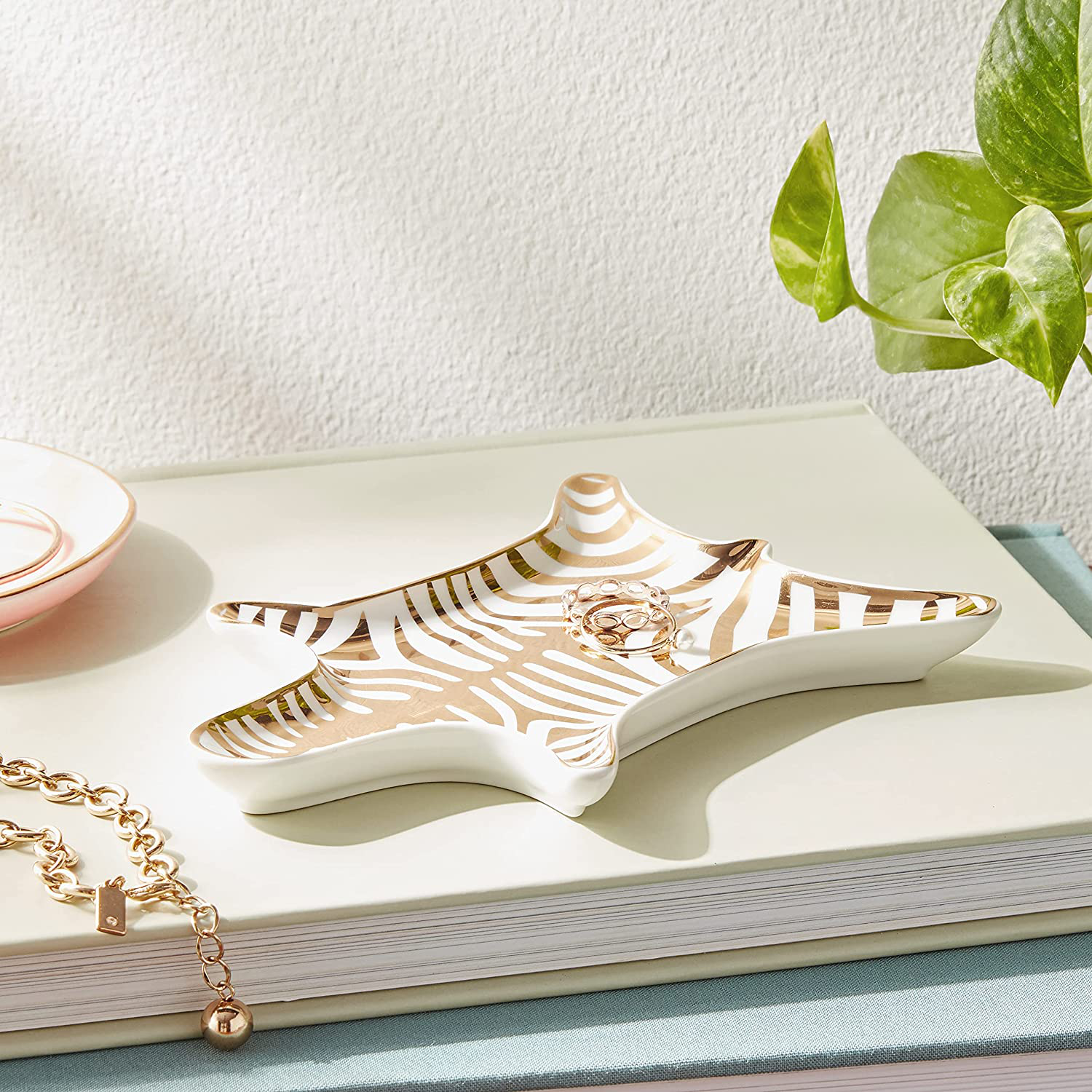 Jonathan Adler Metallic Zebra Dish