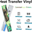 Adhesive Heat Transfer Vinyl for T-Shirts 12" x 8ft Roll Glossy