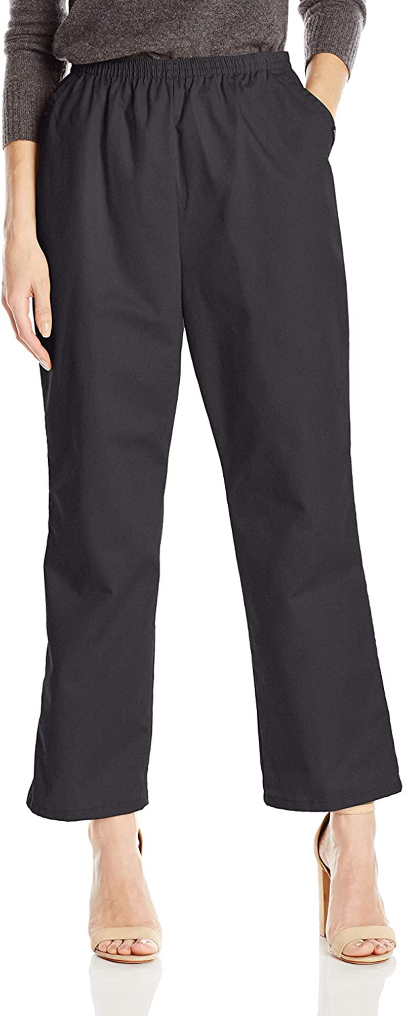 Chic Classic Collection Women's Cotton Pull-on Pant with Elastic Waist