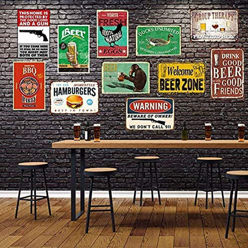 Eeypy Goat Vintage Metal Tin Signs Iron Painting Plaque Wall Decor Bar Pub Man Cave Cat Club Novelty Funny Bathroom Toilet Paper Retro Parlor Posters Cafe Store Garage Rule 8x12 Inch
