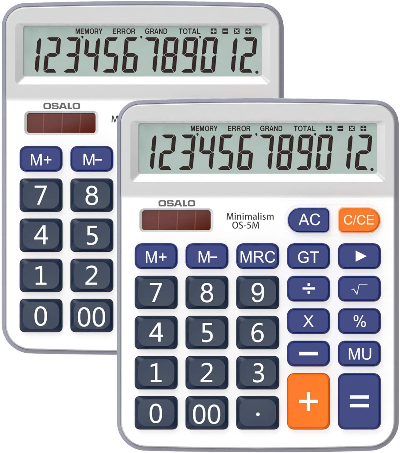 Pendancy Large LCD Display Button Electronic 12 Digits Desktop Minimalist Calculator(5M)