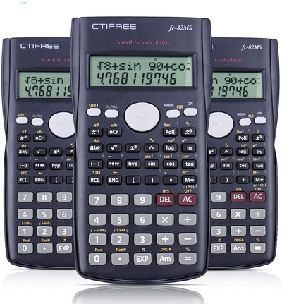 Splaks 2-Line Engineering Scientific Calculator LED Display Function Calculator Suitable for School Business (3pack)