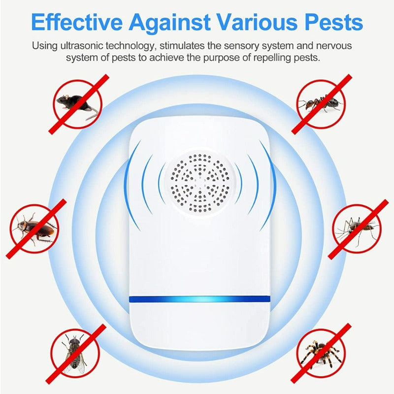 6 Pack Ultrasonic Pest Repeller Plug-Ins Electronic Indoor Home 