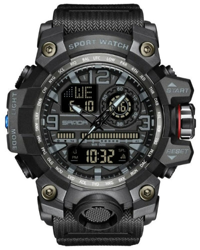 Men's Military Sport Watch Waterproof, Tactical, Outdoor Digital,  Big Face, Alarm, Stopwatch, and LED