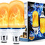 2 Pack LED Flame Effect Light Bulb, 4 Modes E26 Base Fire Light Bulbs with Gravity Sensor, Flickering Light Bulb for Indoor / Outdoor / Home / Christmas Decoration 