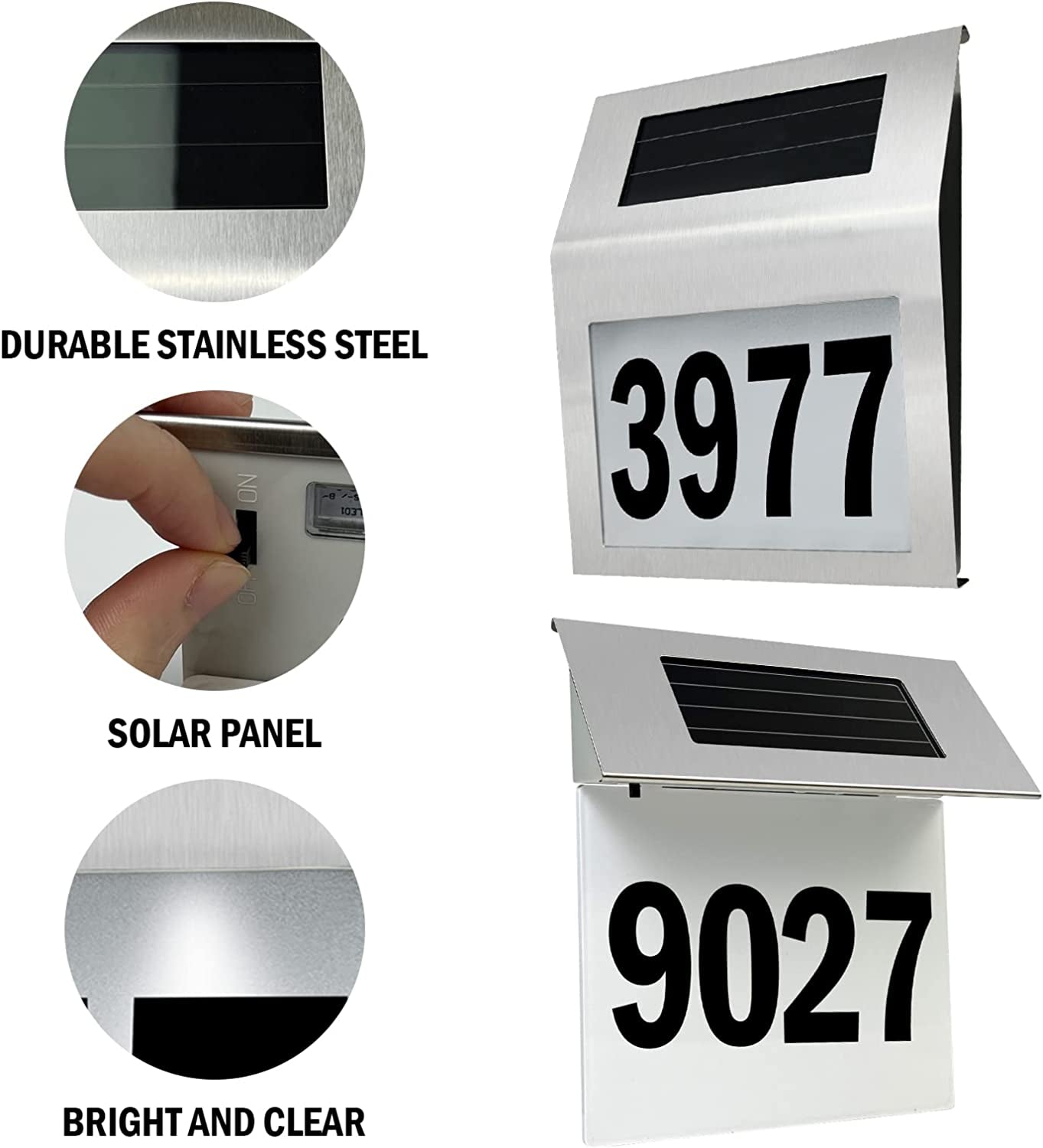  Solar Powered Address Plaques 