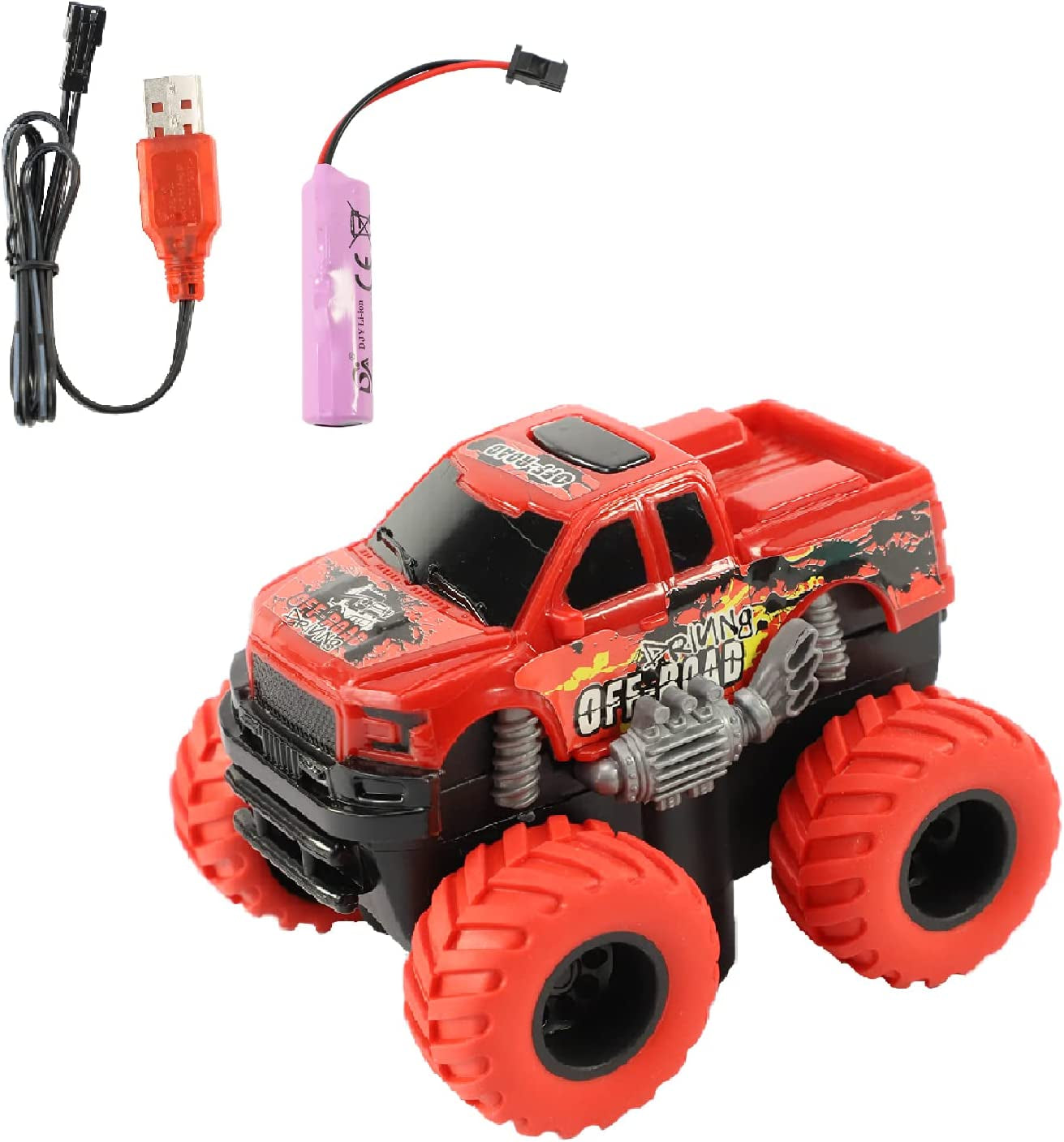 Tracks Truck Replacement Only, Light up Magic Cars for Tracks Compatible with Glow in the Dark (Red Truck)
