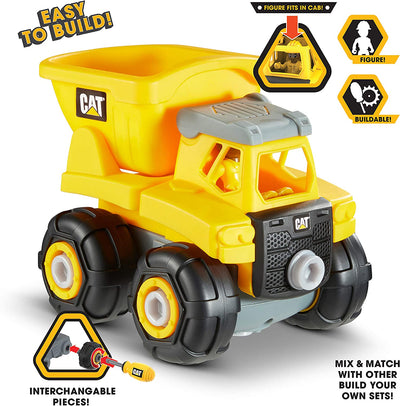 Cat Construction Build Your Own Junior Crew Dump Truck Building Toy