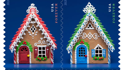 USPS Gingerbread Houses 2013 Forever Holidays Stamps - Book of 20 Postage Stamps