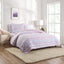 Lavender Stripe Reversible Organic Cotton Blend Quilt