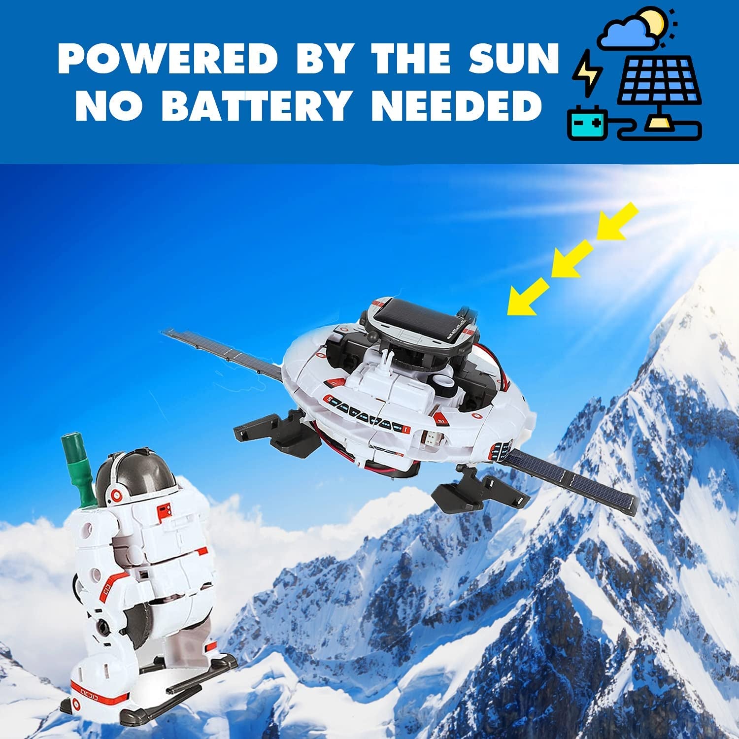 Toys Solar Robot Kit for Kids 6-In-1- DIY Educational Science Kits Gift for Boys & Girls Age 8+ - Educational Space Exploration Fleet Building Learning Science Toys Set for Kids