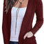Womens Sweaters Cardigans Open Front Cufflinks Long Sleeve Knit Casual Tops with 2 Pockets