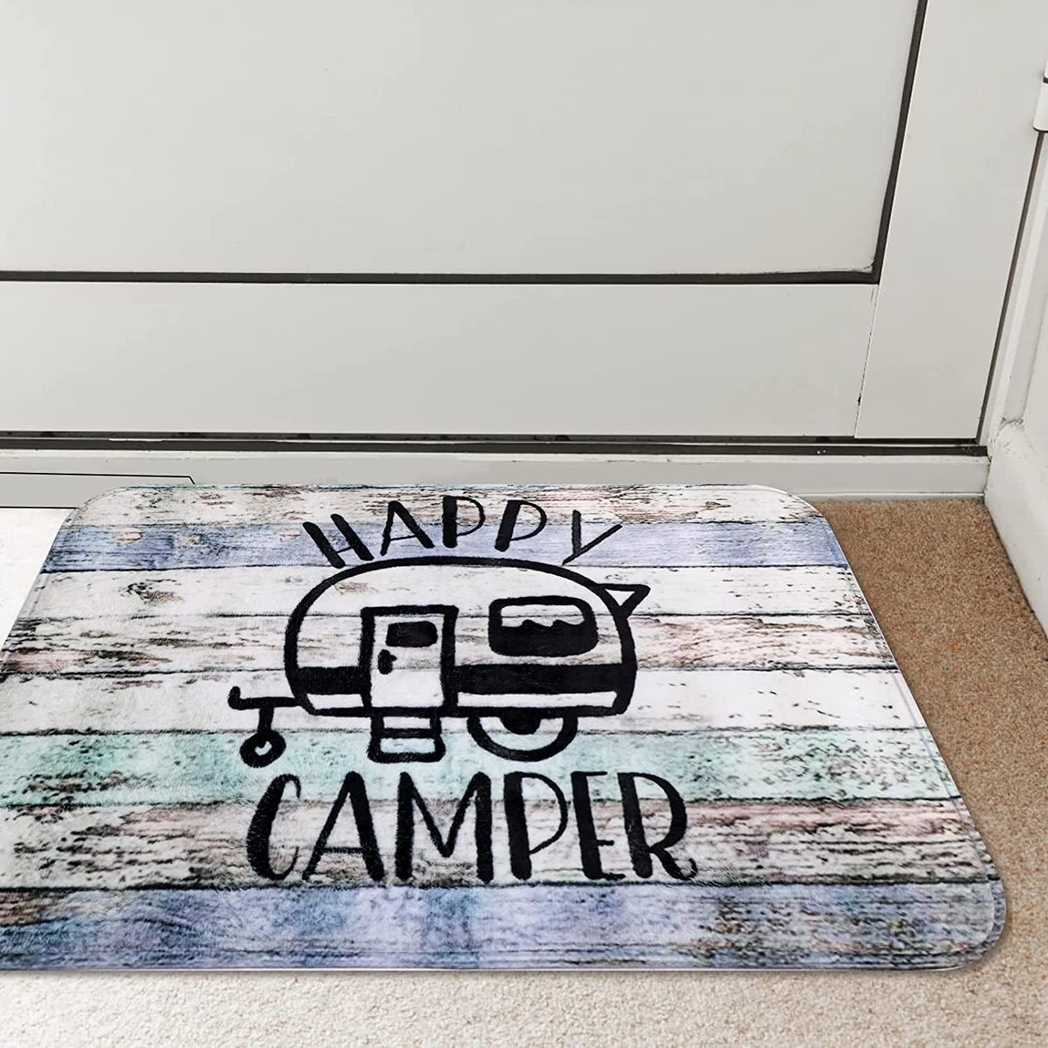 16x24 inches Happy Camper Non-Slip Doormat