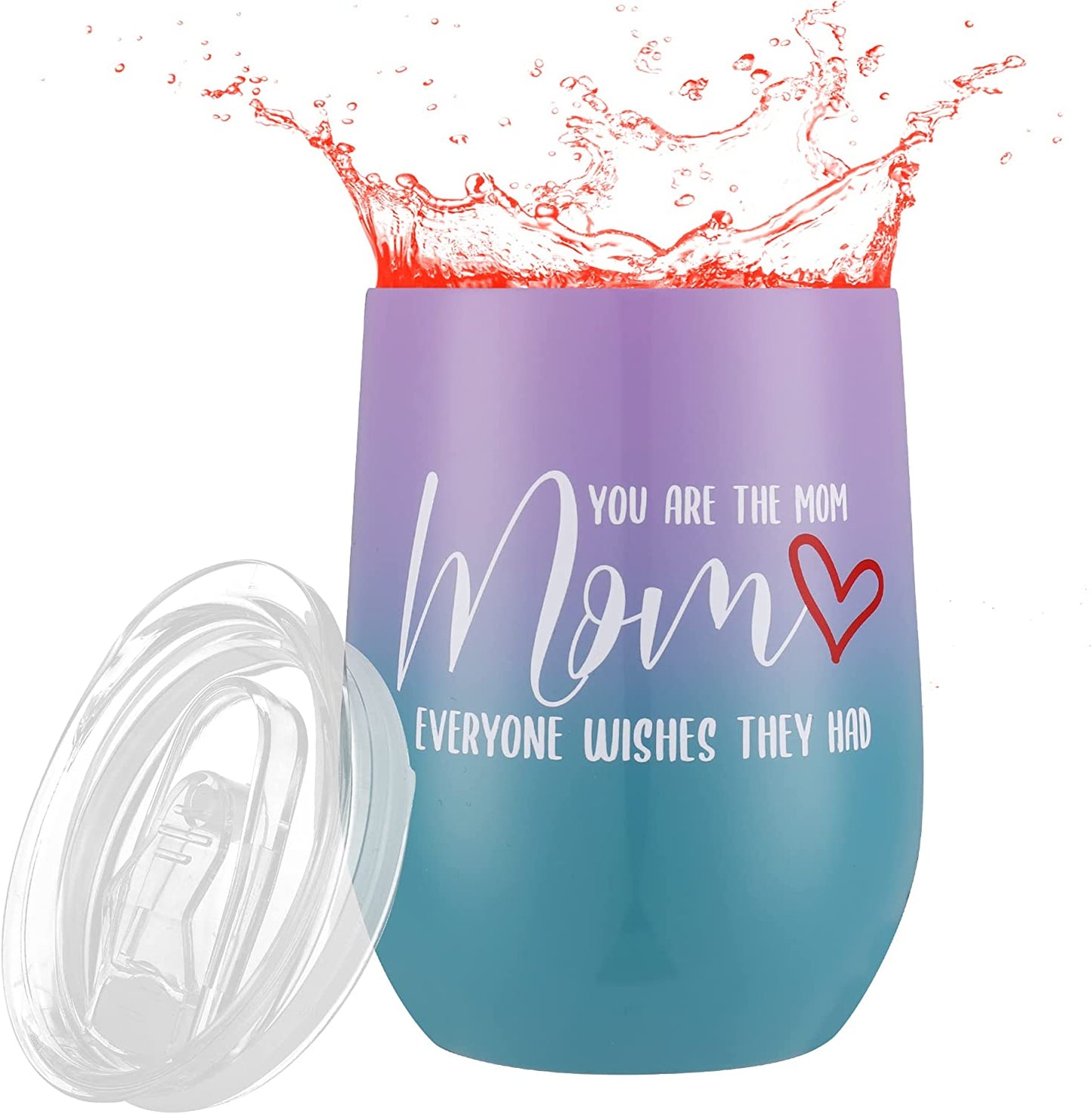  Mom Wine Tumbler  (12oz Mint/Teal)