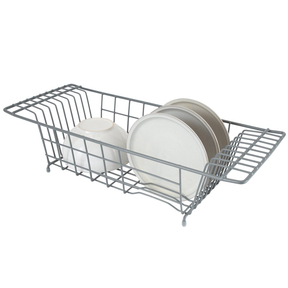 Kitchen Details over the Sink Dish Rack in Grey