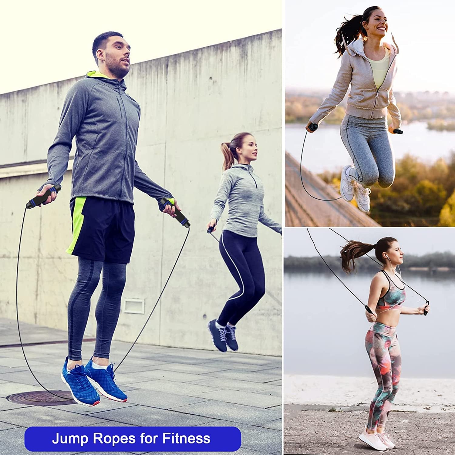 Jump Rope for Fitness, Fast Spin Tangle-Free with Ball Bearing  for Aerobic Exercise