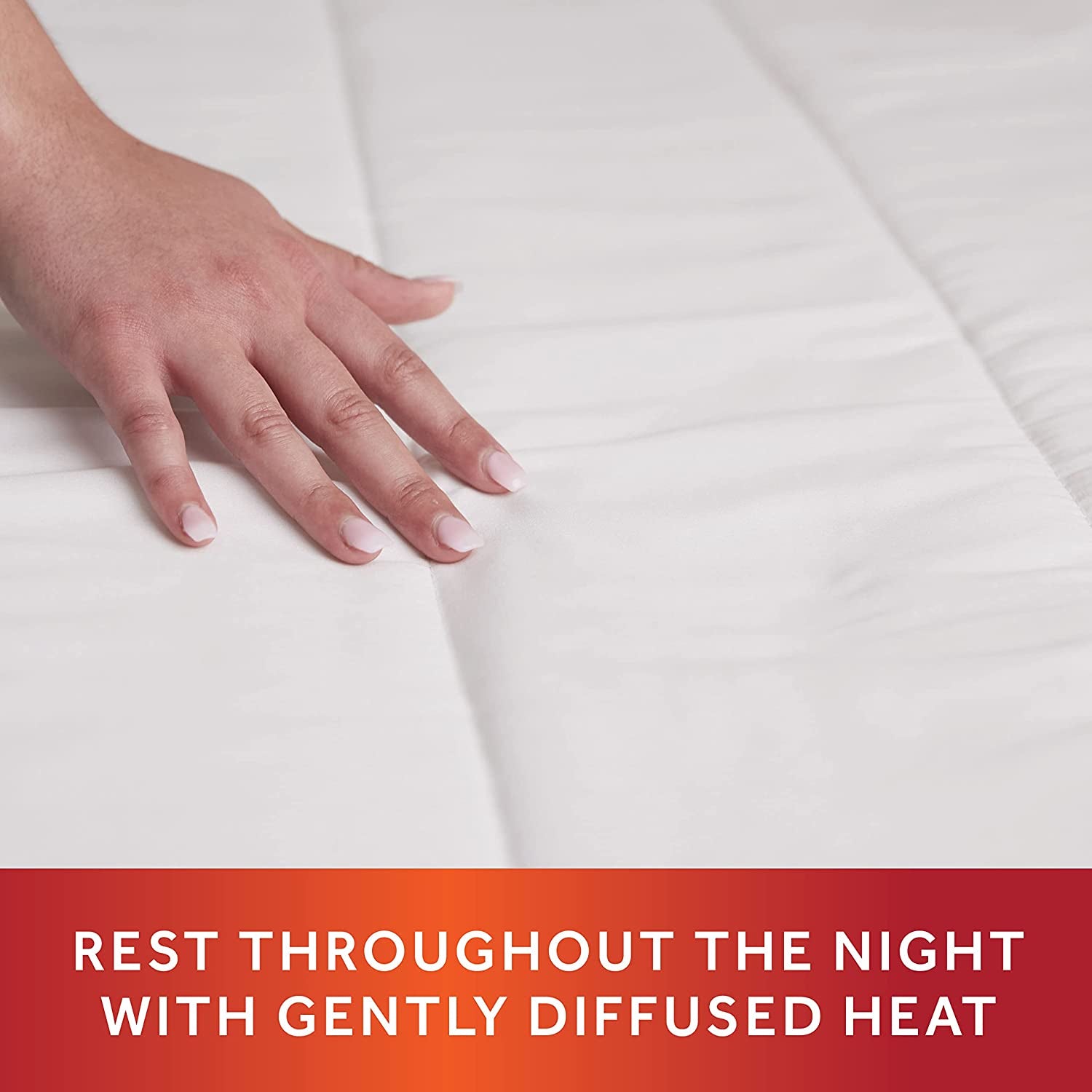 Sunbeam Restful Quilted Heated Mattress Pad, King, White