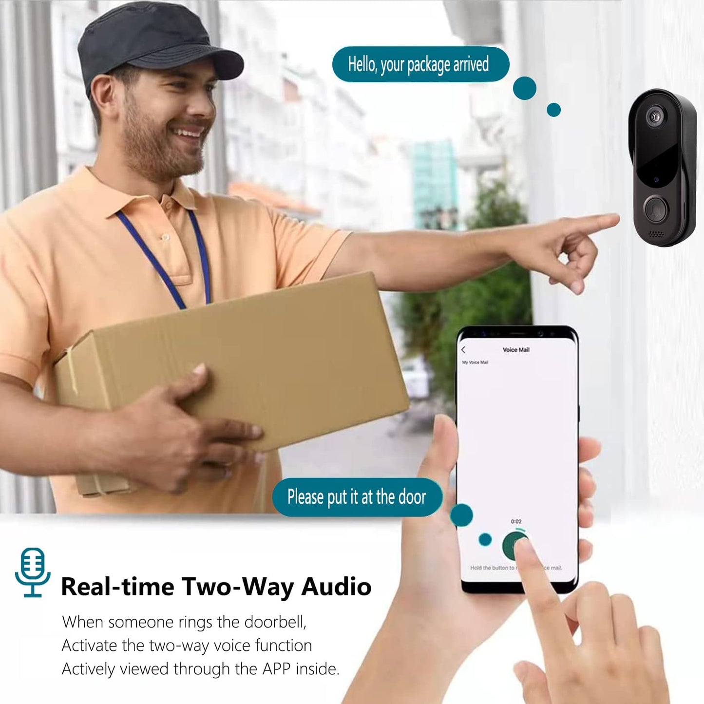 Doorbell Camera Wireless WiFi with Chime