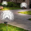  Solar Garden Lights Outdoor Waterproof, LED Firefly Starburst Firework Light for Pathway Patio Lawn Backyard Flowerbed Party Christmas Decorations with 120 LEDs 8 Mode 2 Pack Warm White Oval