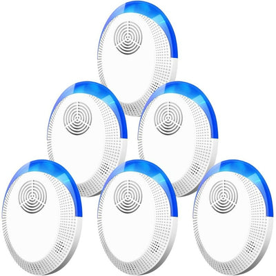 6 Pack Ultrasonic Pest Repeller Plug-Ins Electronic Indoor Home 