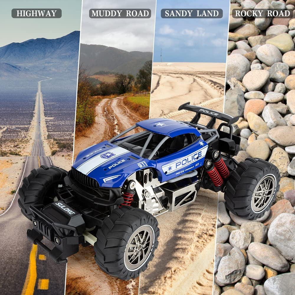 Remote Control Car, 1:14 Scale Rc Cars High Speed off Road Rc Truck with 2.4 Ghz Remote Control Waterproof Electric Rc Rock Crawler All Terrain Toys Vehicles with Rechargeable Batteries