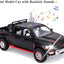 Toy Trucks for Boys RAM TRX 1500 Diecast Metal Pickup Truck Toys Pull Back Model Cars with Light and Sound for Kids Aged 3-7(Black)