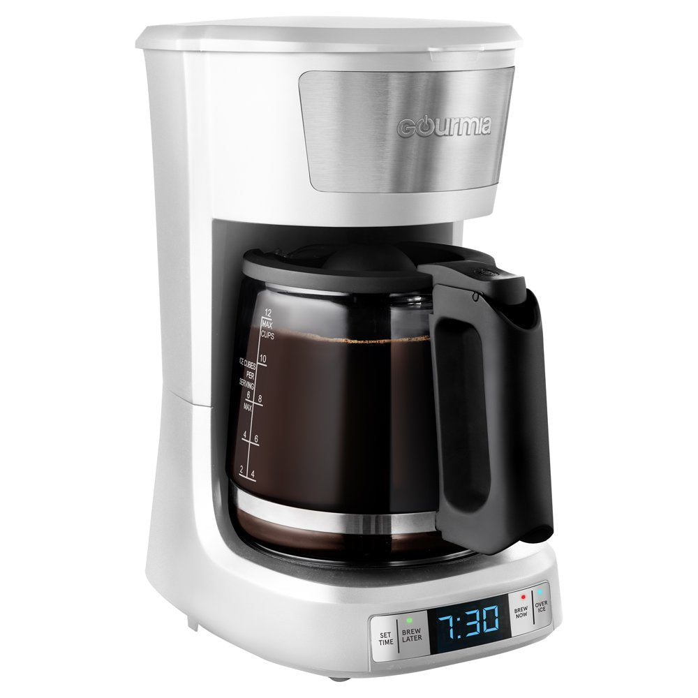 Gourmia 12 Cup Programmable Hot & Iced Coffee Maker with Keep Warm Feature