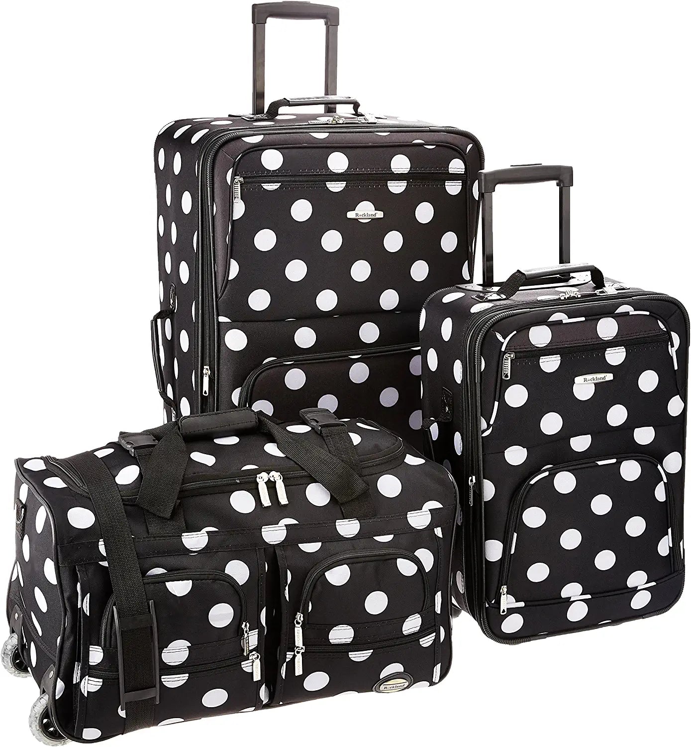 Rockland Vara Softside 3-Piece Upright Luggage Set(20/22/28)