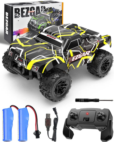 TS201 RC Cars-1:20 Remote Control Cars - 2WD,15 Km/H All Terrains Offroad Remote Control Truck - Rc Racing Car with 2 Rechargeable Batteries,Holiday Xmas Gift for Boys Kids,Adults