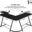 L Shaped Desk, Computer Corner Desk, Home Gaming Desk, Office Writing Workstation with Large Monitor Stand, Space-Saving, Easy to Assemble, Black