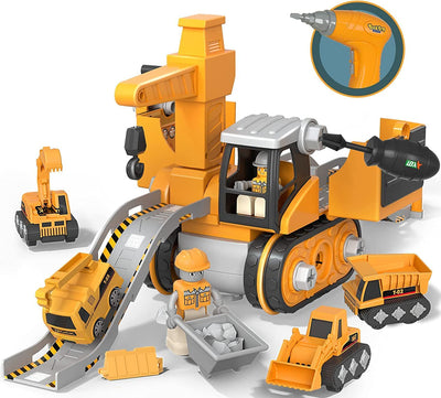 Construction Truck Toy Excavator Take Apart STEM Toys for Boys Tonka Building Toys for Girls Kids Toddler