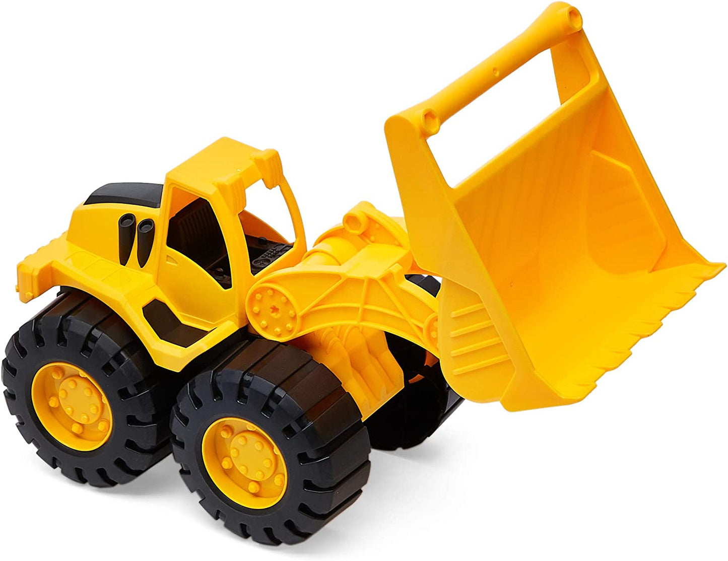 Amazon Basics Toy Construction Vehicle Set, Dump Truck and Bulldozer, Indoor/Outdoor, 10-Inch, Yellow